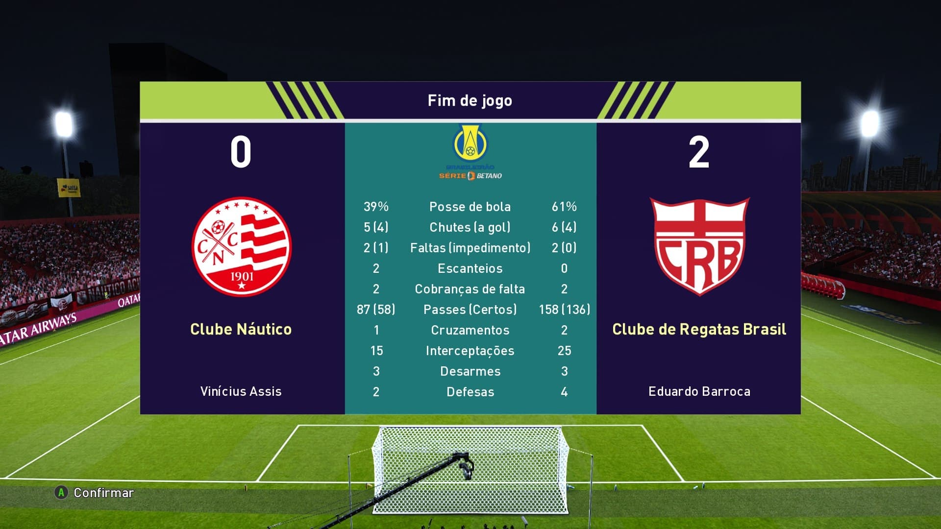RESULTADO DIFÍCIL DE ACEITAR Náutico perde diante de sua torcida e se complica no meio da tabela.