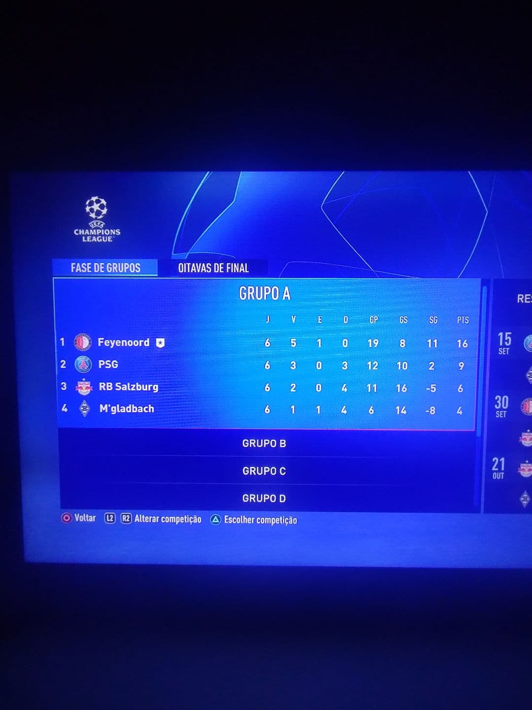 Depois do vice na Champions,o Feyenoord volta na fase de grupos deixando escapar pontos em apenas um jogo, campanha espetacular pra quem …