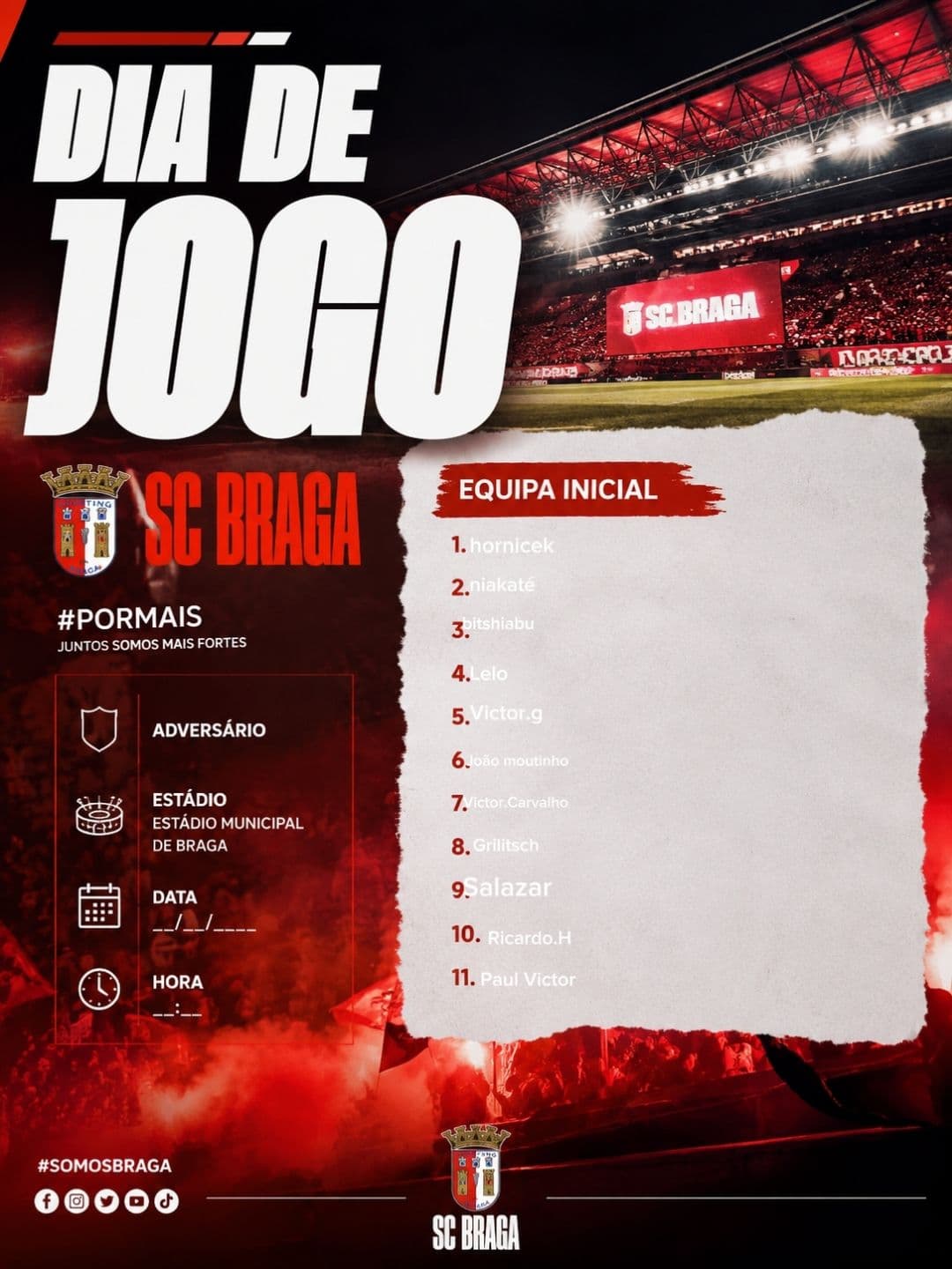Dia de jogo SC Braga vs Osasuna FC