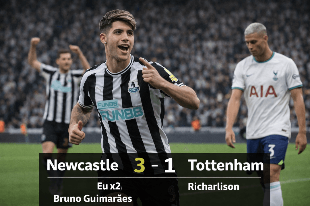 Vamos começamos a Premier league com vitória com podem ver marquei 2 golos e o Bruno Guimarães ajudou me e eu deixei o Richarlison a chorar