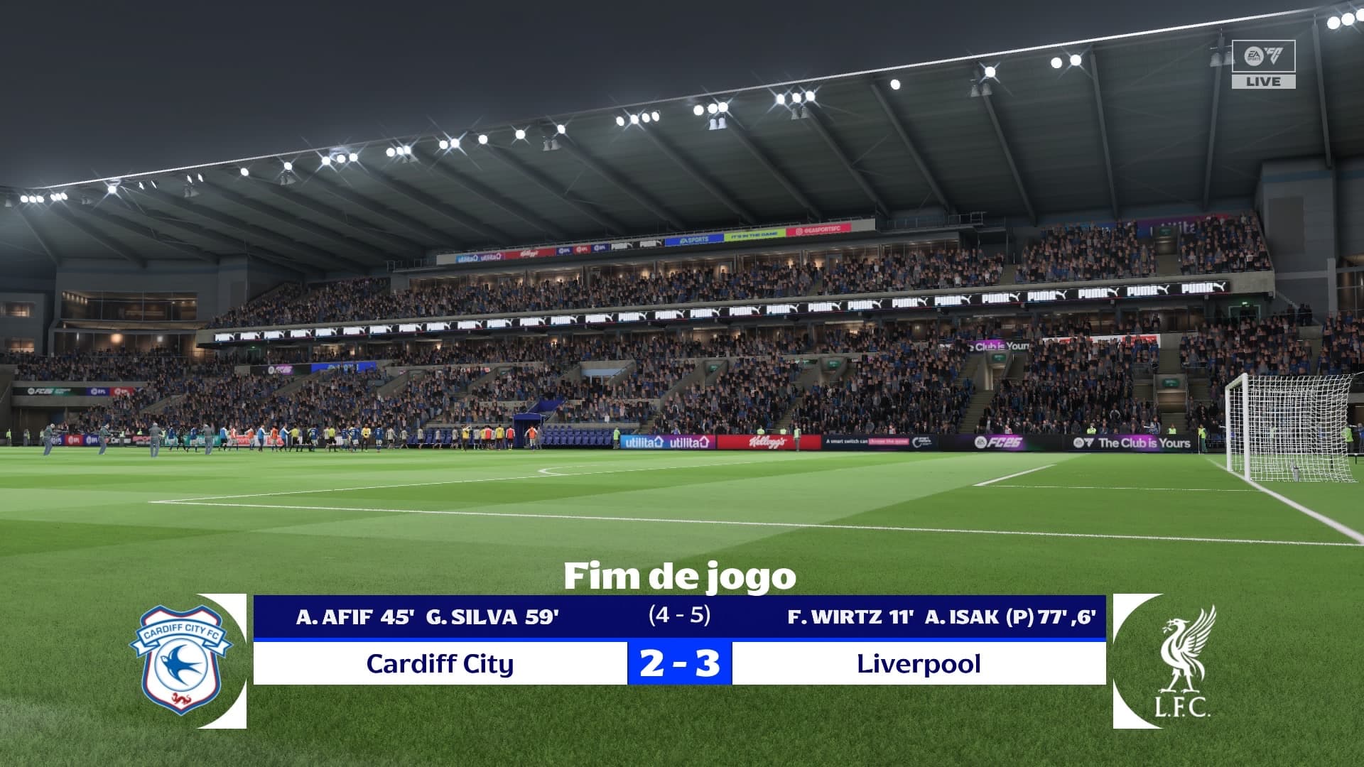 Dói. Mas faz parte do caminho. Caímos na semifinal da Carabão após um confronto decidido nos detalhes contra o Liverpool. No agregado, 5-…