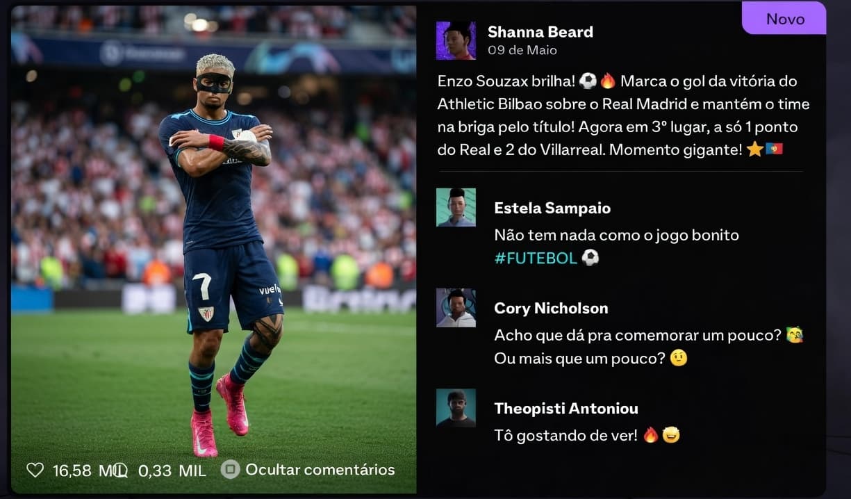 Sou muito grato por cada mensagem e apoio de vocês! ❤️💙🙏 Isso me dá ainda mais motivação pra lutar em campo! ⚽️💪 Seguimos juntos, com …