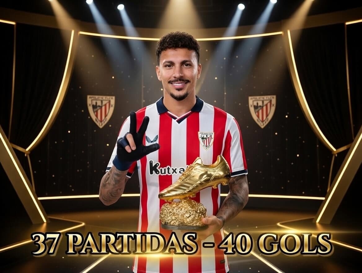 37 jogos, 40 gols… e a TERCEIRA Chuteira de Ouro CONSECUTIVA! 🏆🏆🏆 No Athletic Bilbao escrevo mais um capítulo incrível da minha histór…