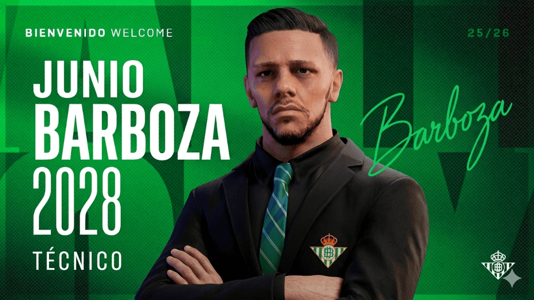 ​O CAMPEÃO CHEGOU! 🇪🇸⚽ ​O Real Betis oficializa a contratação do técnico Junio Barboza. Com um currículo vitorioso e a Glória Eterna na…