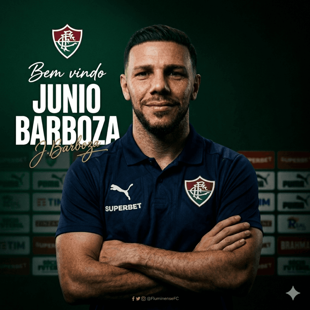 👔NOVO COMANDANTE👔 O Fluminense FC Tem o prazer de Anunciar Junior Barboza como o Novo técnico Do clube. Desejamos sorte para nosso novo…
