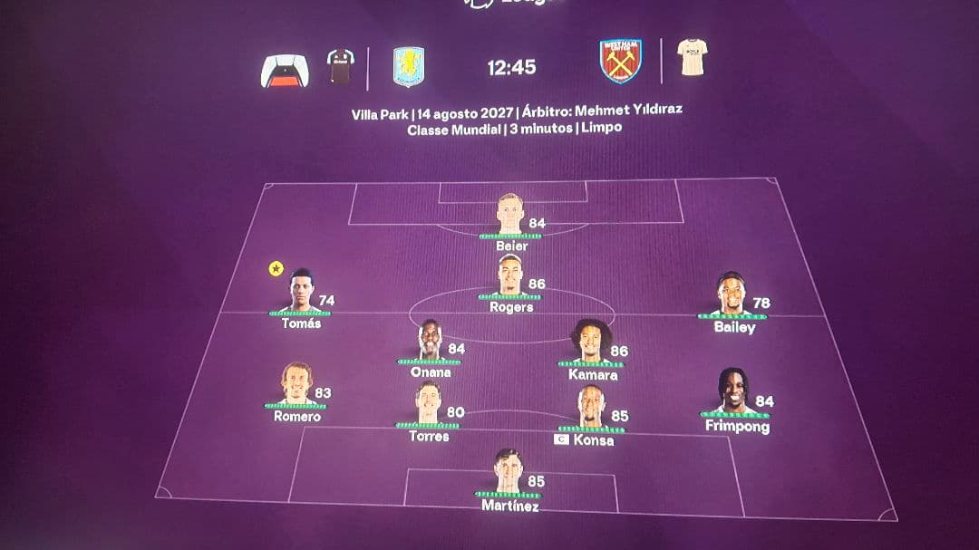 Estreia vs o West Ham a titular