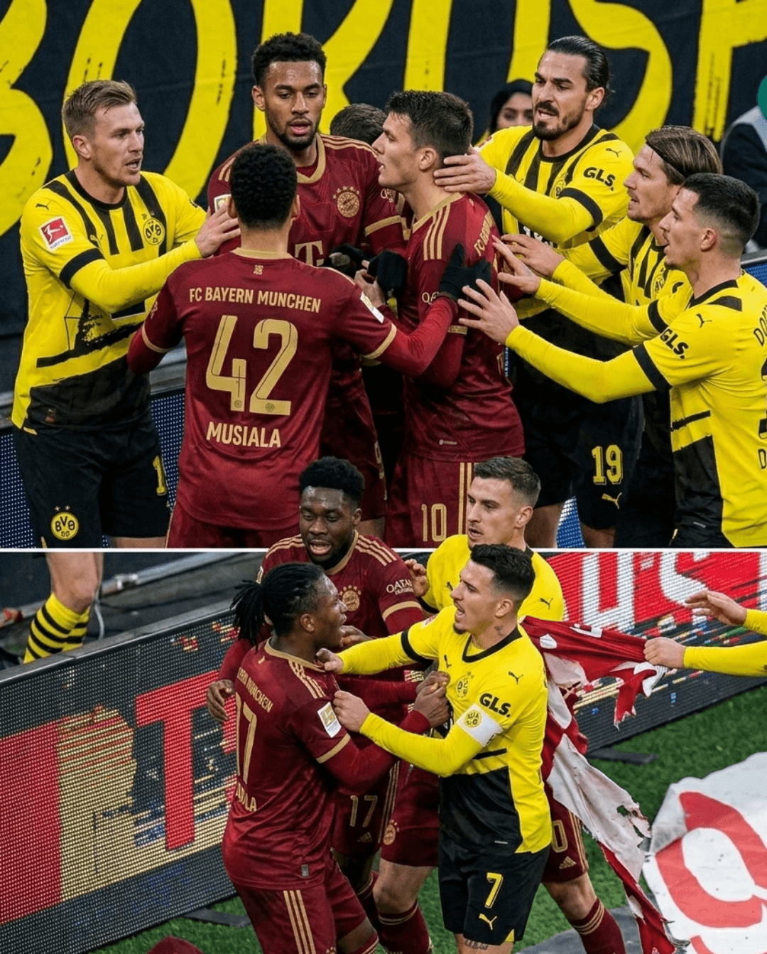Confusão no jogo entre Borrusia X Bayern depois do Gol do Miguel Senna