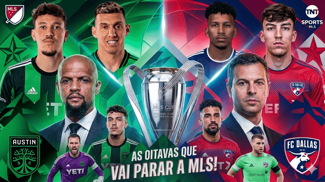 É TUDO OU NADA NO TEXAS! 🌳🆚🏇 O clima esquentou! O Austin FC encara o rival Dallas em um clássico de vida ou morte pelas oitavas de fin…