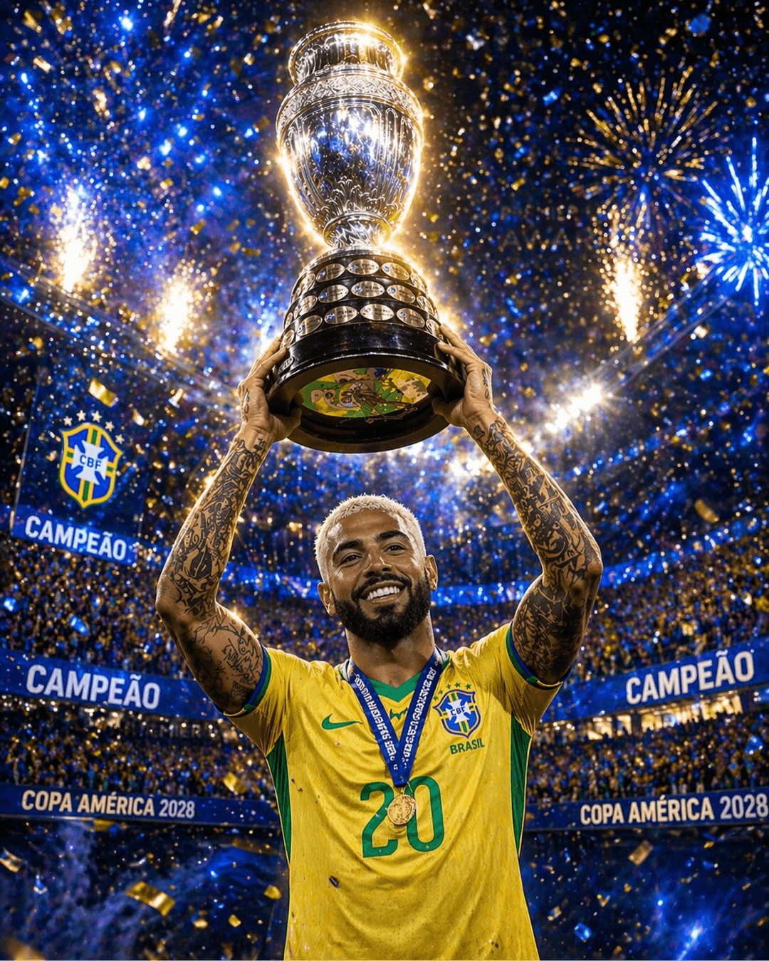 CAMPEÕES!!🇧🇷🥇 Argentina 0 X 1 Brasil. Feliz por ajudar a equipe com dois gols na competição! VAMOS BRASIL🙌🏆
