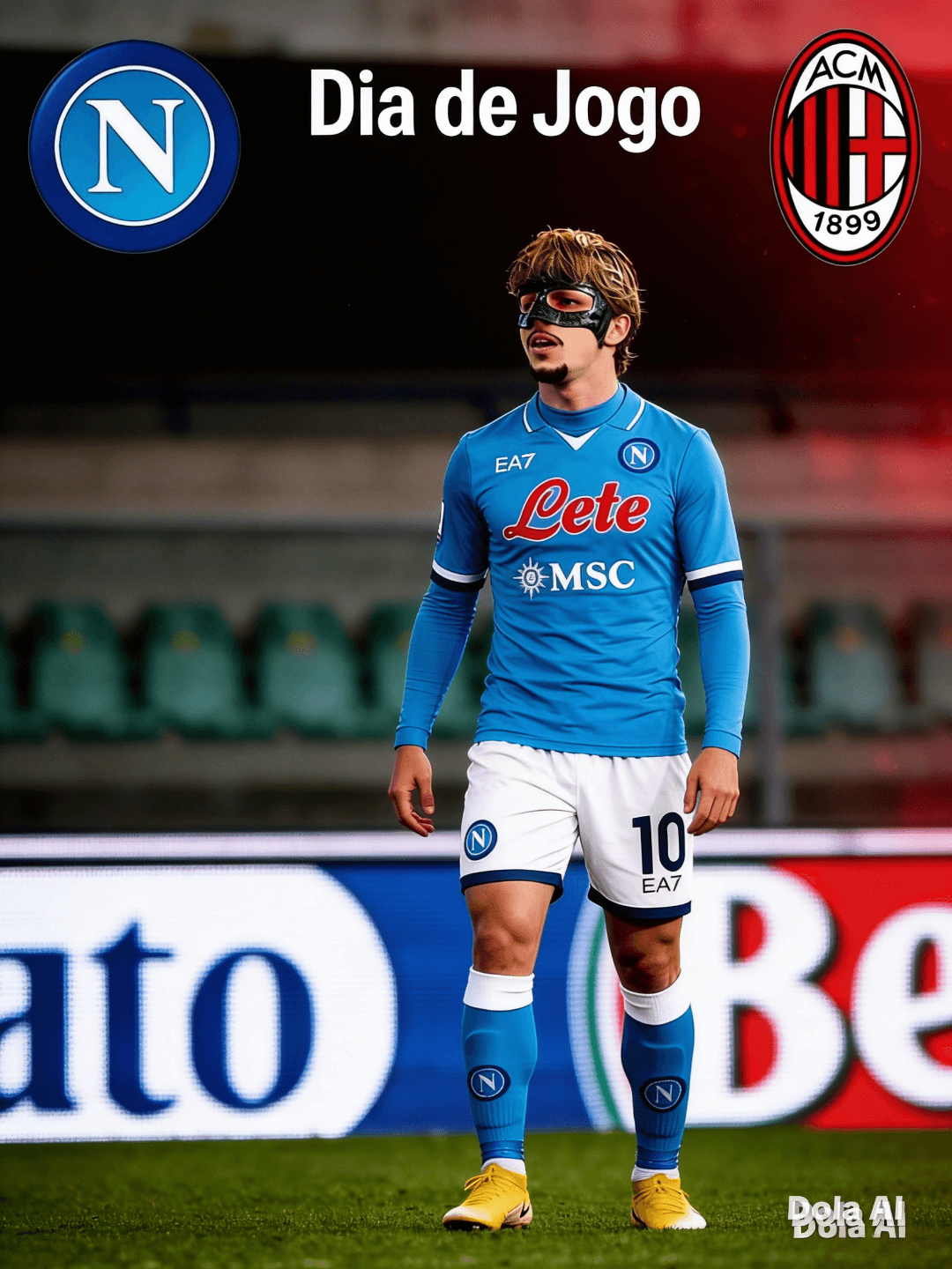 Noite grande no SSC Napoli 🔵🔥 Hoje é dia de clássico contra o AC Milan, diante da nossa torcida no Stadion Olympik. Foco total, respeit…