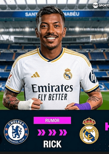RUMOR! 👀🔥 Real Madrid planeja pagar multa rescisória do Rick que joga pelo Chelsea e custa 300 milhões de euros!