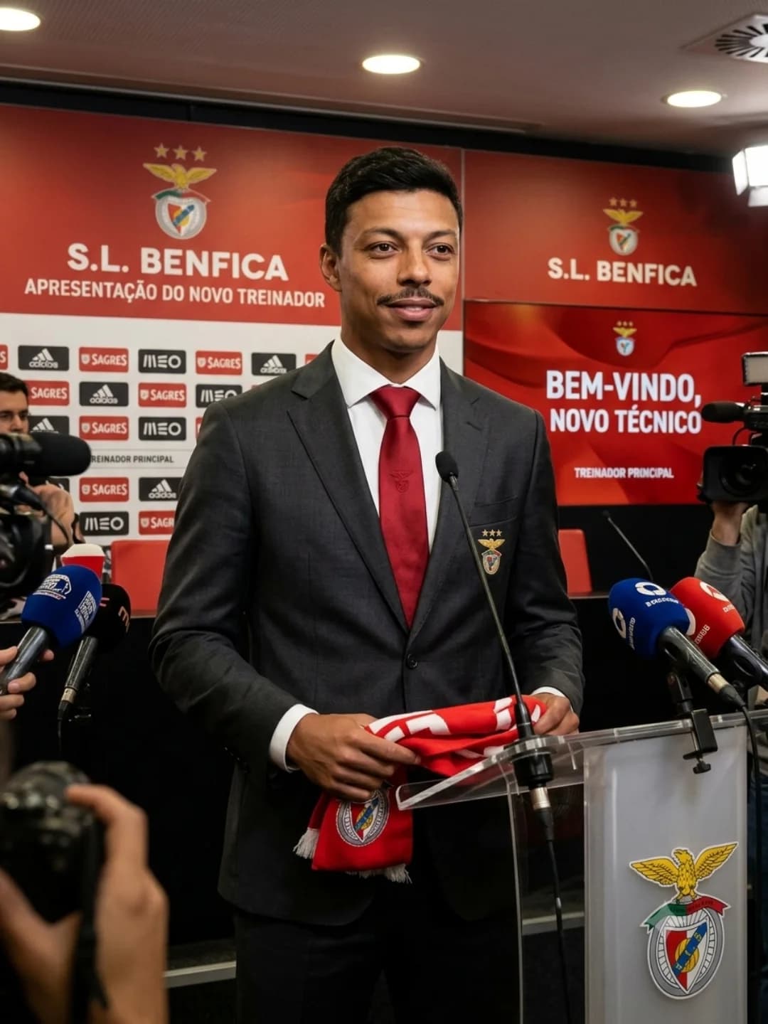 É Oficial, sou o novo treinador do Benfica! É uma honra treinar esse time que um dia fui jogador, vamos Benfica! ❤️