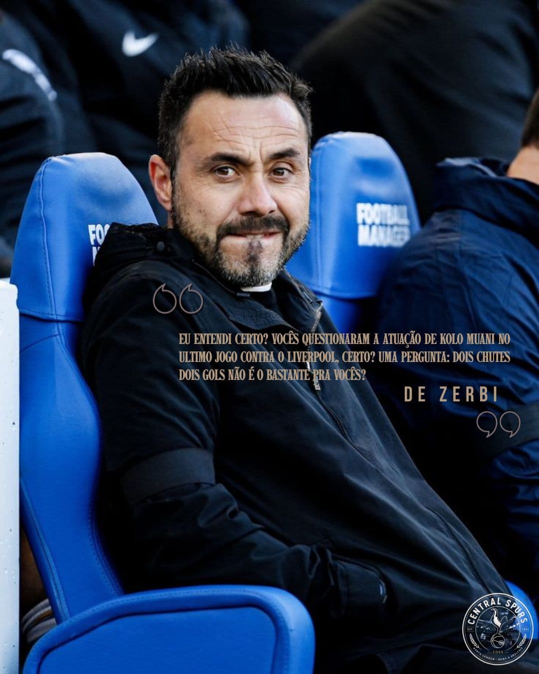Justo? Em coletiva após o jogo contra o Liverpool, a imprensa questiona a atuação e participações de Kolo Muani. E essa foi a resposta de…