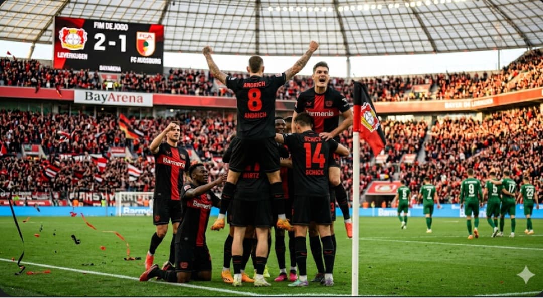 E acaaaaba o jogo e o leverkusen ganha por 2 a 1 agora a gente vai buscar a vitória no próximo Jogo!!!!!(spoiler é contra o Bayern de Munich