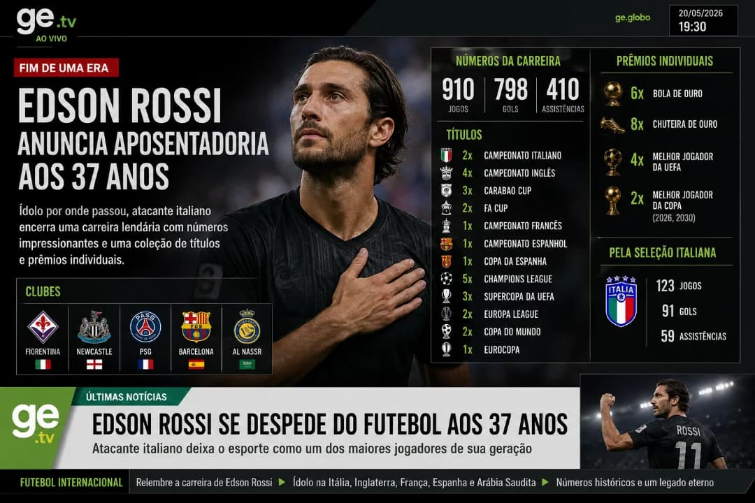 GE tv: após deixar o new castle, Edson Rossi anúnciou sua aposentadoria do futebol aos 37. leggenda Itália🇮🇹🥹