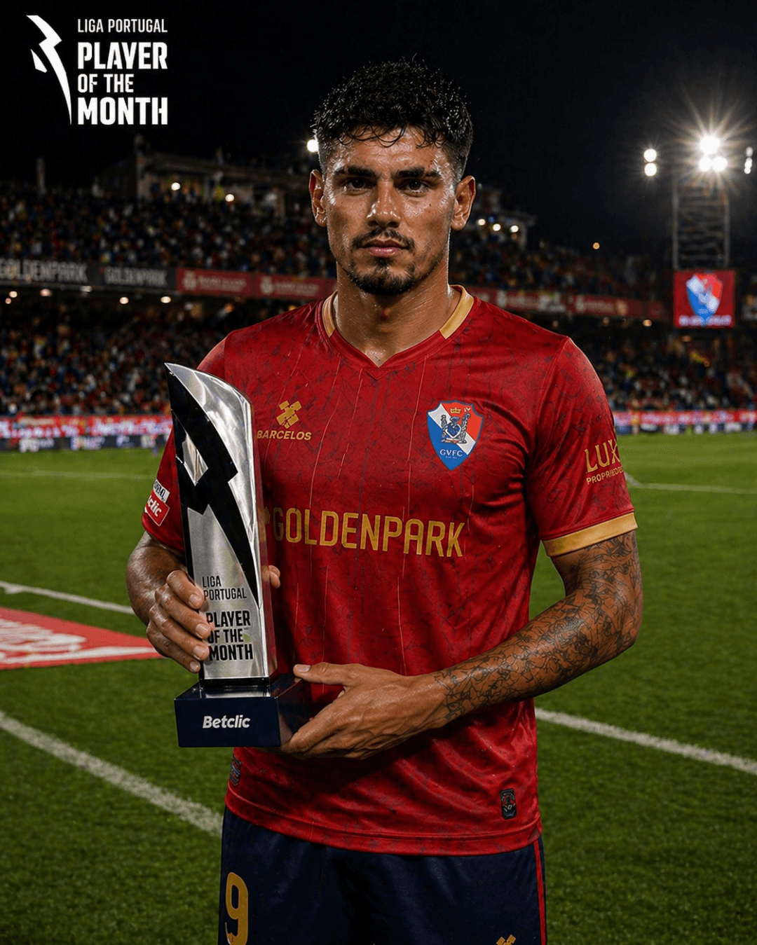Ganhei o prémio de jogador do mês da Liga Betclic.💪🏼 Quero agradecer a todos os que fazem isto possível, ainda tenho muito para mostrar…