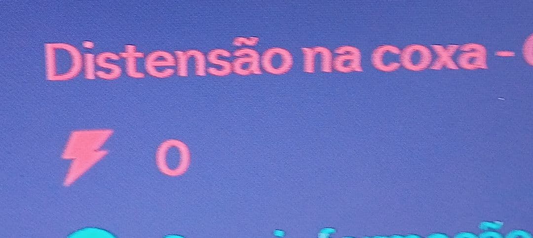 Distensão na coxa🫤 nos ganhamos de 3 a 0 mais no final do jogo lesionamos