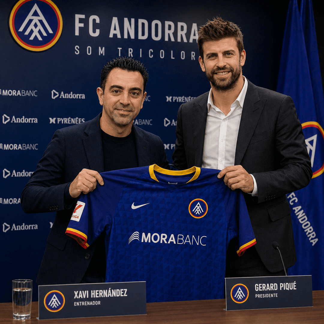 Apresentado. 🔵🔴 Xavi Hernández inicia oficialmente sua trajetória no FC Andorra ao lado de Gerard Piqué. Um novo capítulo começa — com …