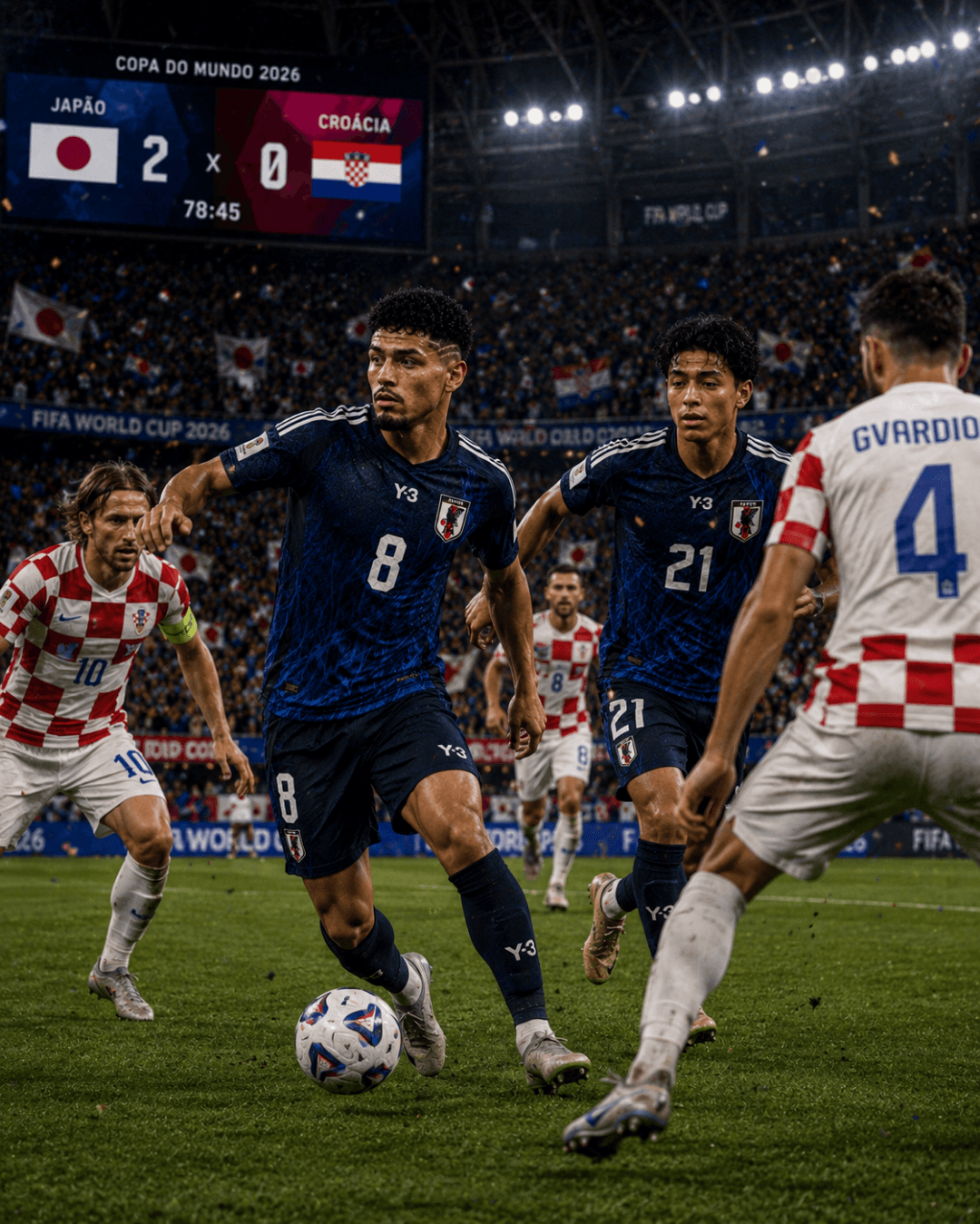 Oitavas de final Japão 🇯🇵 3x1 🇭🇷 Croácia P.Okamoto(2x) Stanisič G.Okamoto