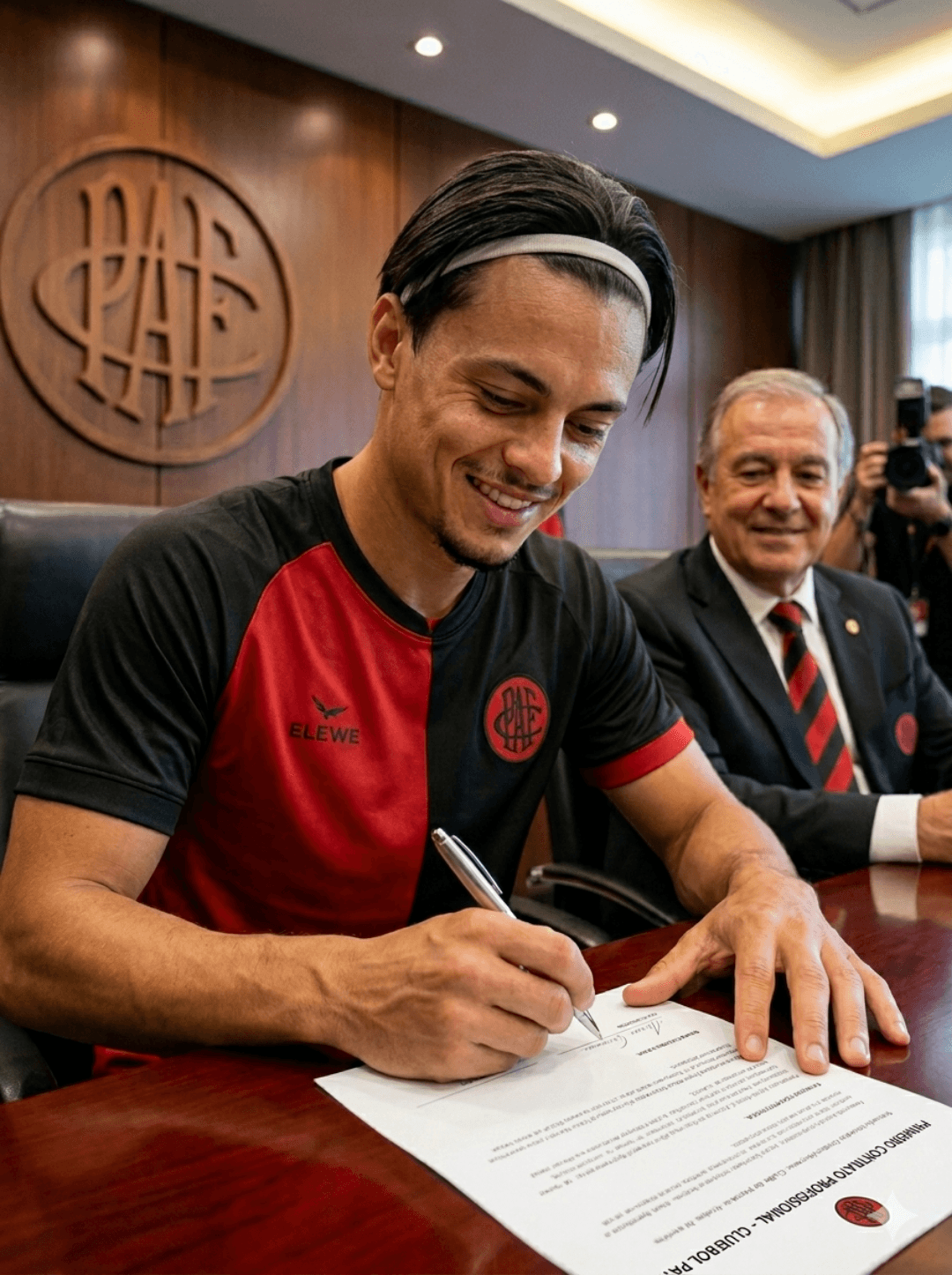 Primeiro contrato assinado. Um sonho que virou realidade, agora é só trabalhar e honrar essa camisa do Pouso Alegre, agradeço a Deus e a …