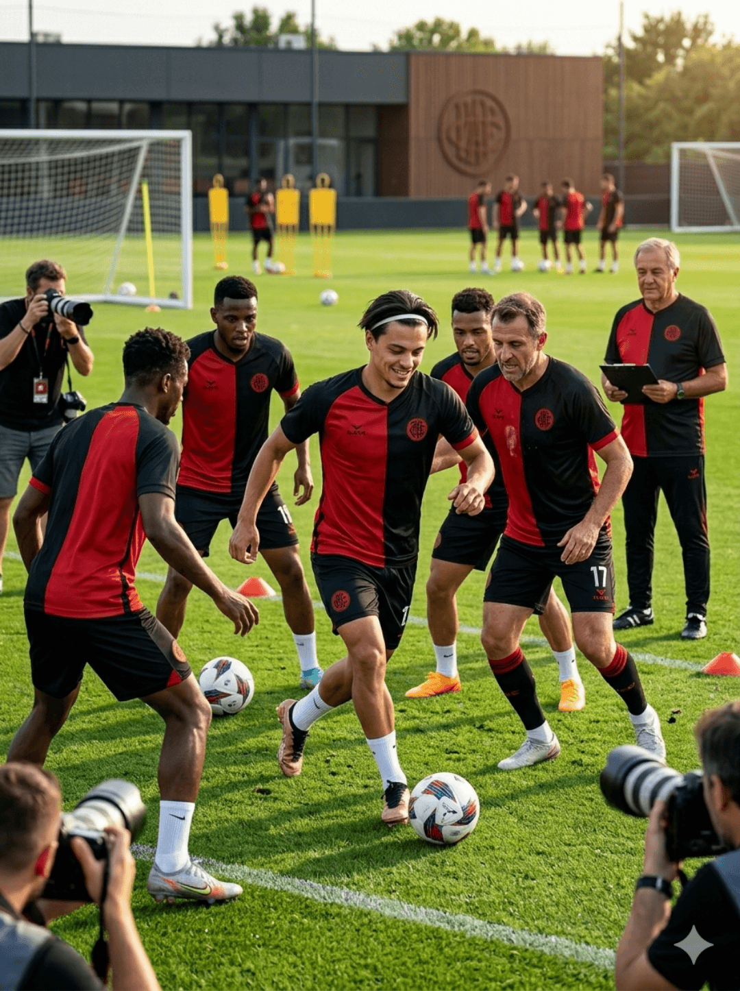 primeiro treino com a equipe profissional ♥️🖤 ⚽🙌🏻