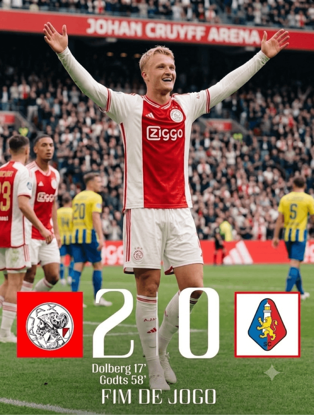 ESTREIA COM VITÓRIA 😎✅ Ajax vence o Telstar em casa pela 1º Rodada da Eredevisie 🔥 Dolberg ⚽️ Mika Godts ⚽️ Sean Steur 🅰️ Zinchenko 🅰️