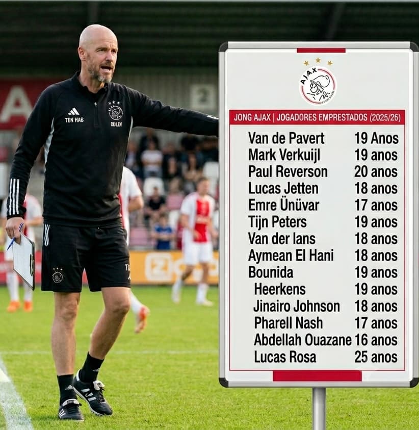 EMPRESTADOS!🌎🤝🏼 Essa é a lista de todos os jogadores emprestados aos clubes para desenvolver melhor, sem muita chance de jogar no Ajax…