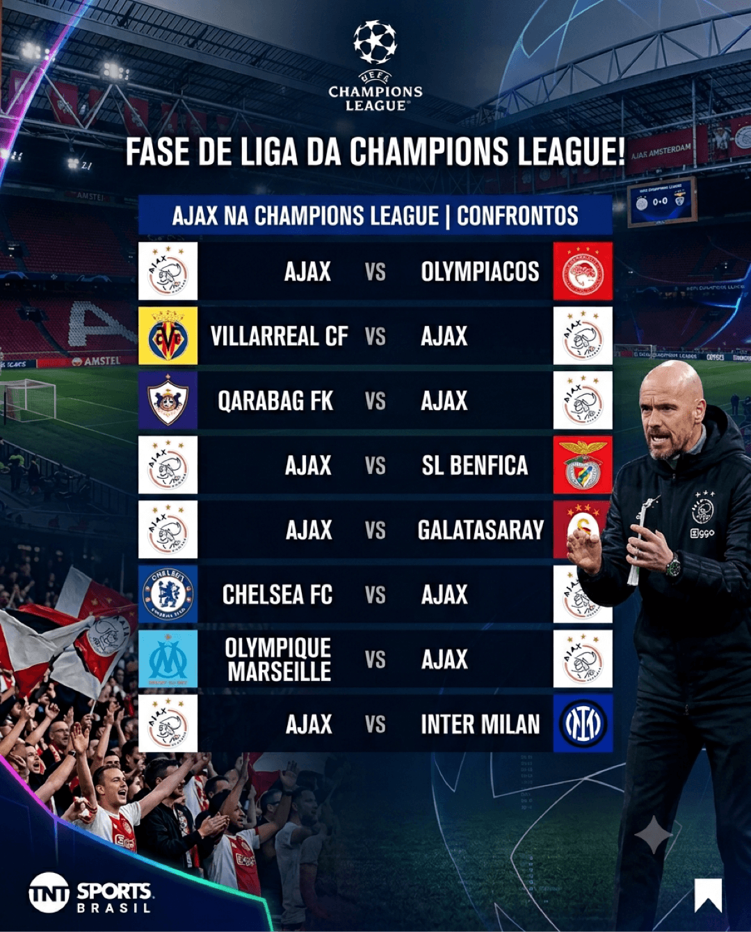 ESSES SERÁ OS NOSSOS CONFRONTOS NA CHAMPIONS LEAGUE! 🏆🌎