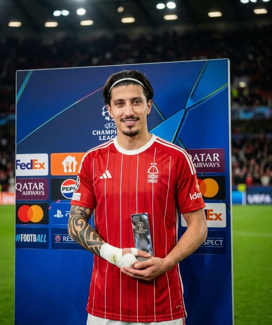 Campeão, é melhor jogador da final da UEFA Champions League pelo Nottingham Forest, final contra a Inter de Milão Temporada 26/27