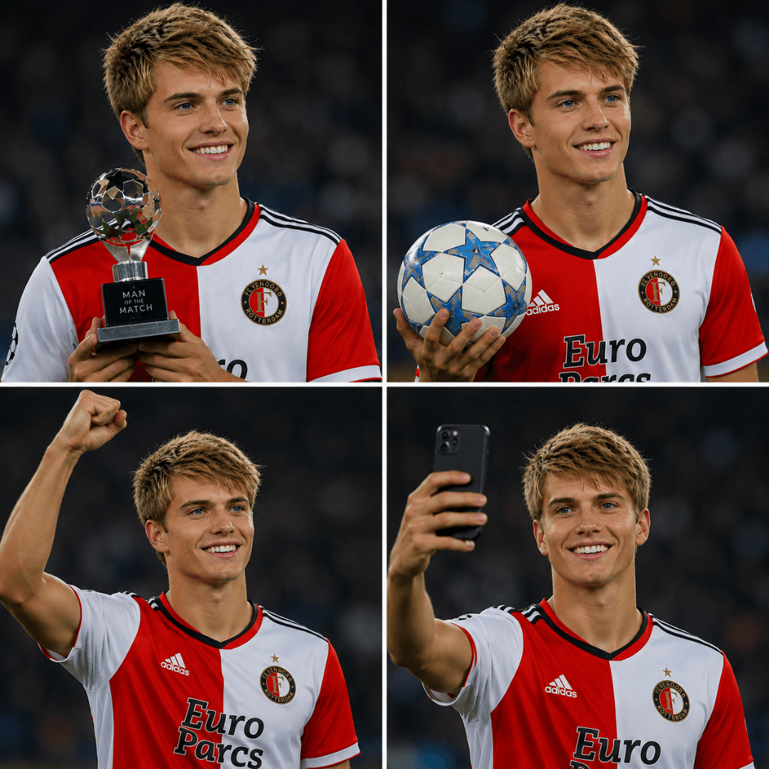Nascido pra ganhar!!três gols e o prêmio de melhor da partida em cima do Ajax