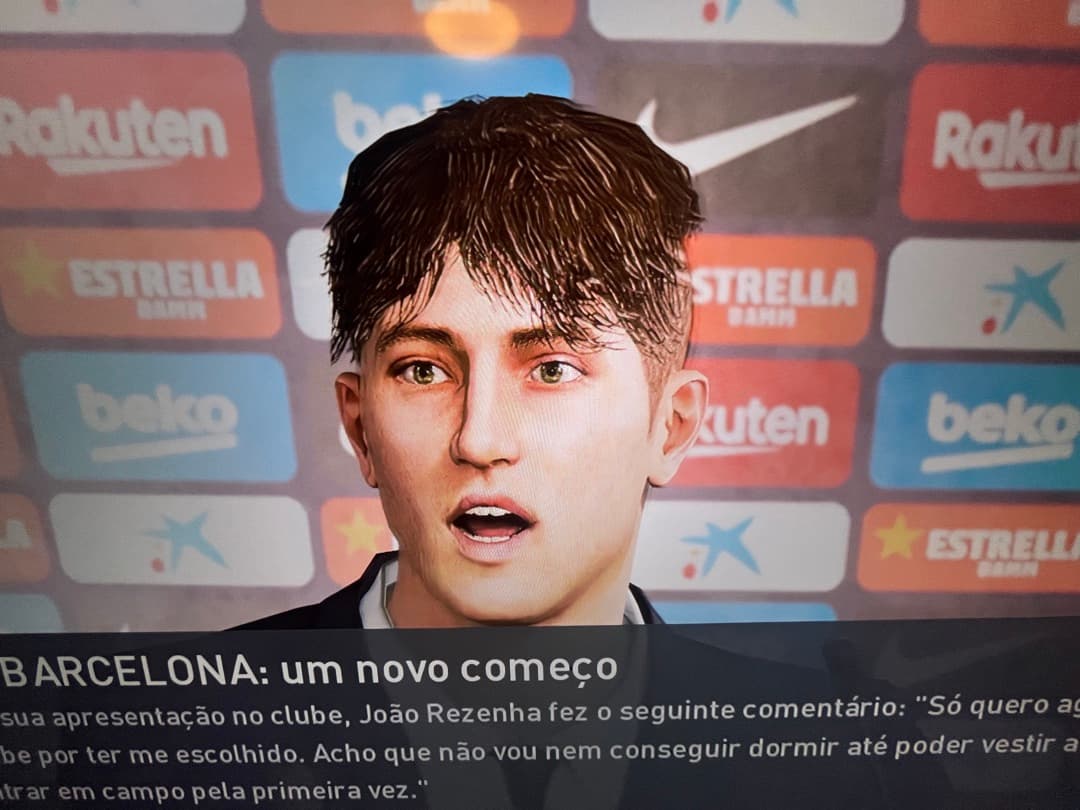 Em sua apresentação no novo João resenha disse que seria um recomeço no Barcelona