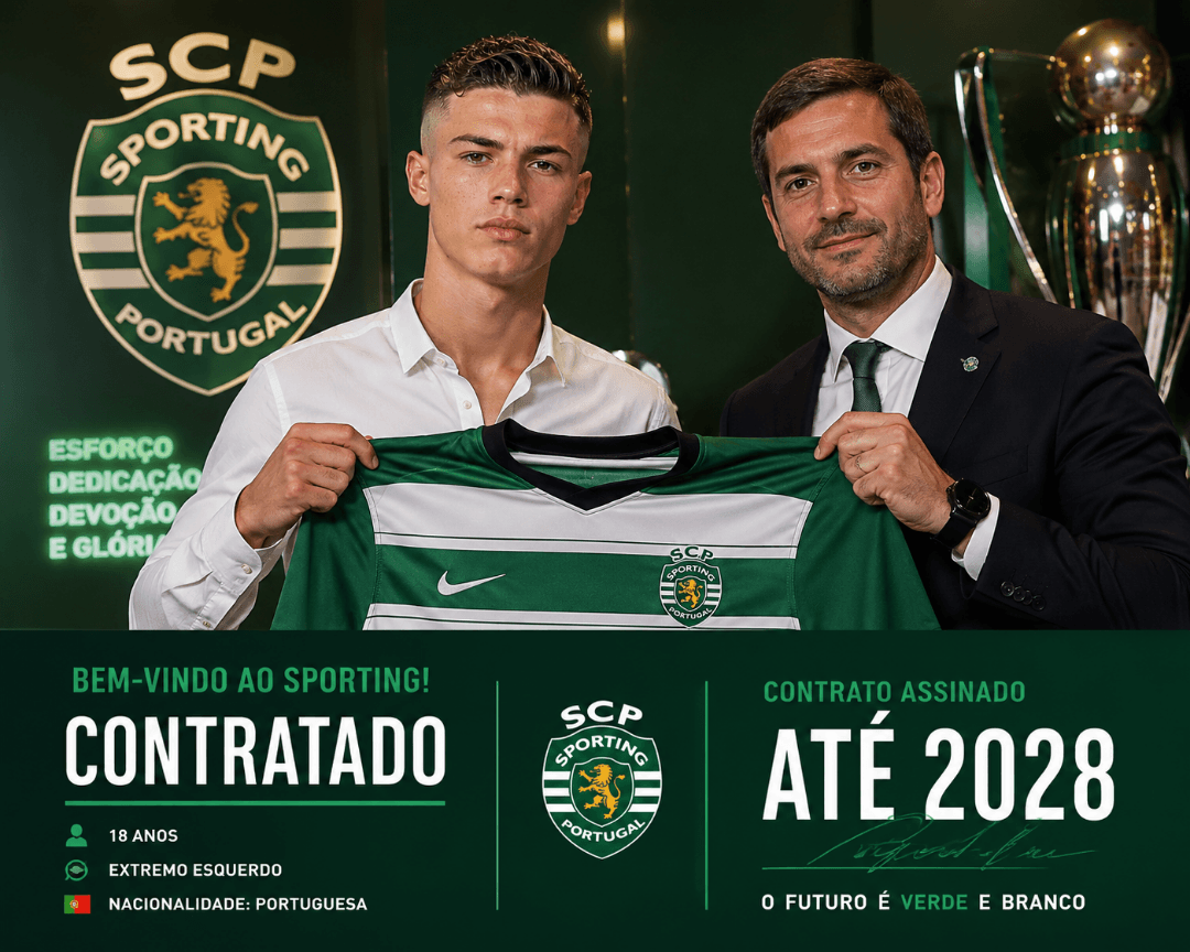 Novo jogador do Sporting CP António Vieira, foi contratado até 2028