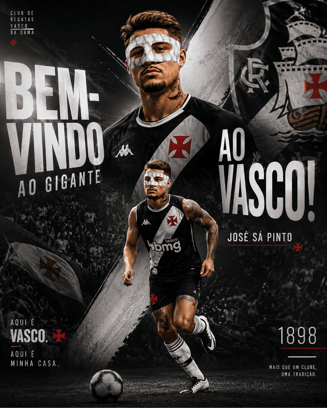 Feliz em realizar um sonho de mlk e ansioso para estreia com essa camisa! Vamos Vasco! 💢