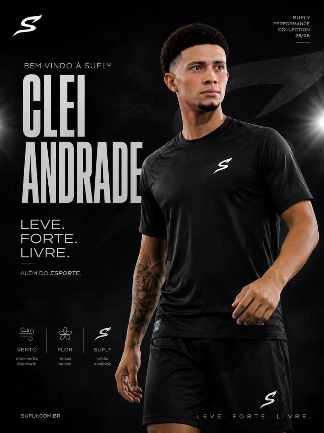 Seja bem-vindo, {@}[clei_andrade](6a456b12d76174f153a6cb84) ! 🖤⚡ Anunciamos a chegada de mais um talento à família SUFLY. Estamos muito …