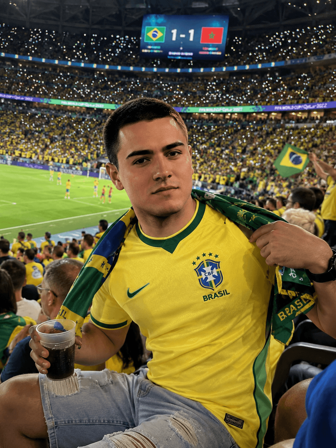 🇧🇷✨ Férias, Copa do Mundo e uma lembrança que vai ficar para sempre. Vibrei, comemorei e vivi cada segundo desse Brasil 1 x 1 Marrocos …
