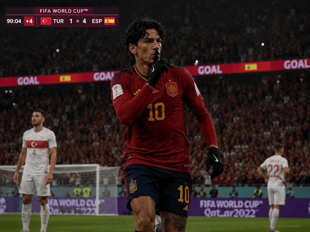 Fim! De jogo Espanha, atropela Turquia com hat-trick, de João Pablo!