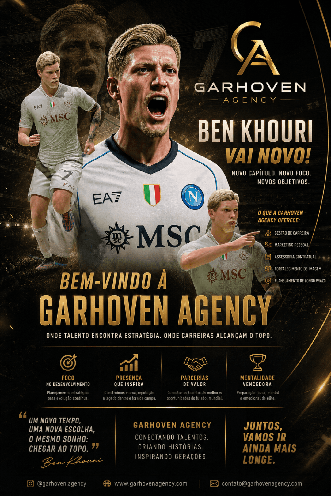 🚨 NOVO CAPÍTULO! 🚨 {@}[Ben Khouri](69f7f9e200947a80349b0cd3) dá mais um passo importante na carreira e passa a fazer parte da Garhoven …