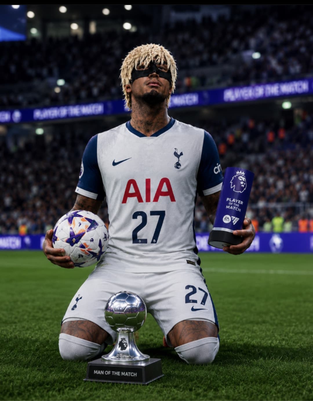 Hat-trick,campeão, melhor da partida! Pra cima spurs⚪️⚫️