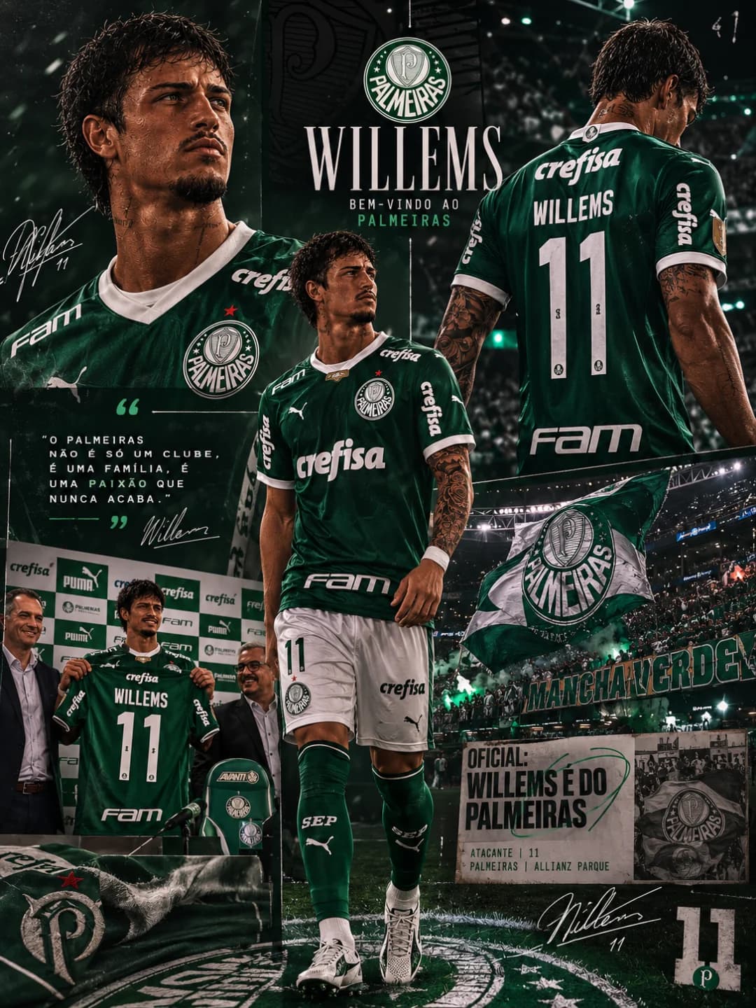 O Palmeiras acaba de revelar uma nova joia belga do futebol,@Willems de apenas 17 anos,neto da lenda belga Jef mermans,ele está prometend…