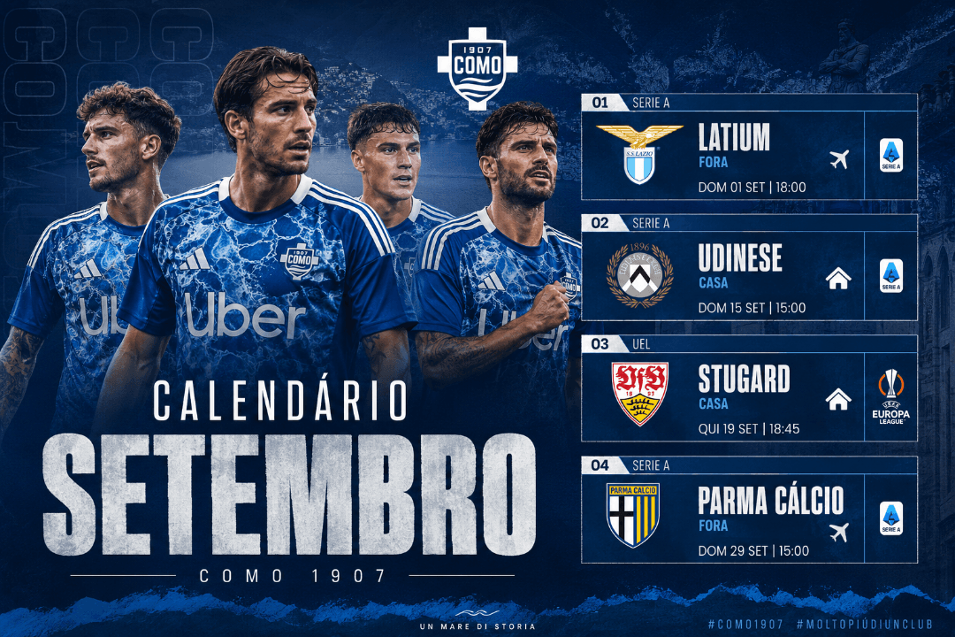 O nosso calendário de setembro! Força COMO!! 🤍💙