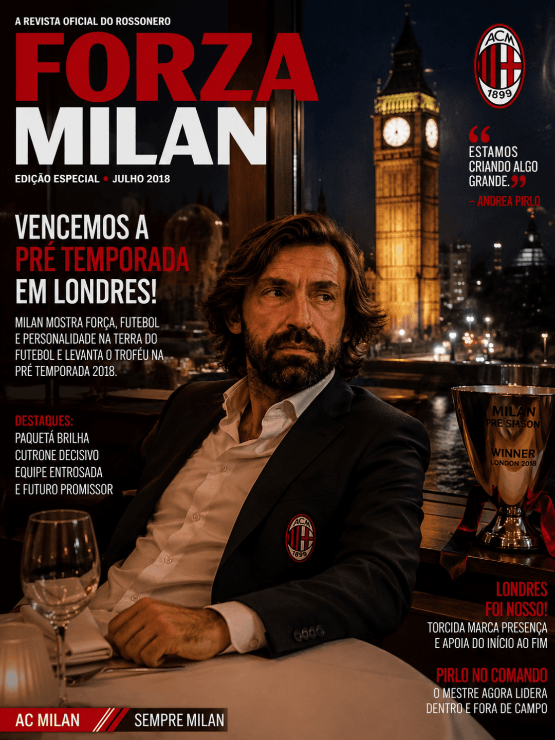 Forza Milan!!! Ganhamos a pré temporada!!!