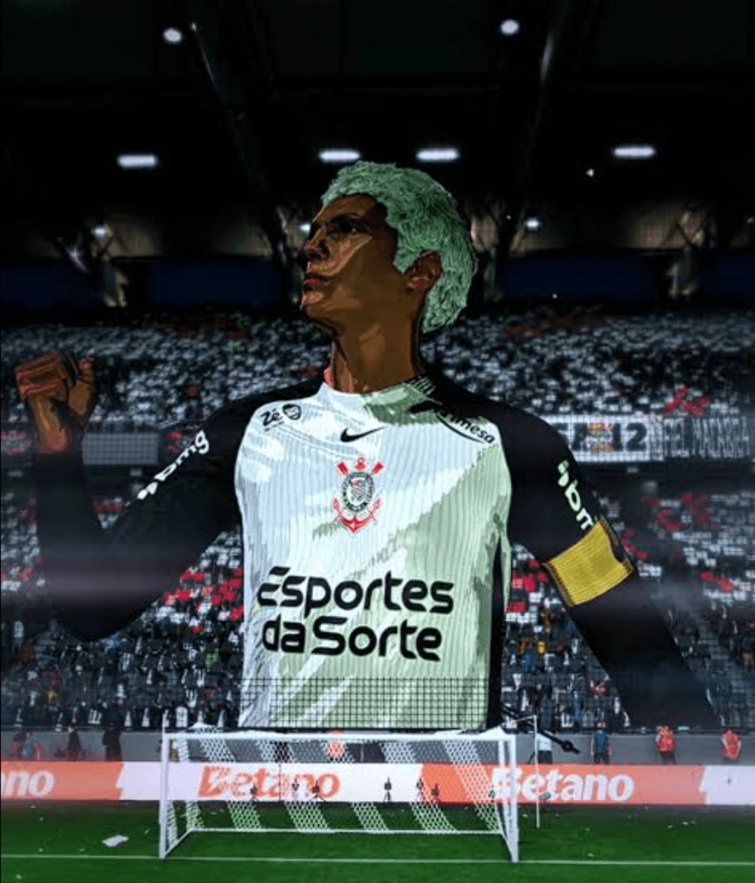 A TORCIDA DO CORINTHIANS ERGUE UMA BANDEIRA DO JOVEM JOGADOR RENZO YUDI QUE TALVEZ PODE SER SUA ÚLTIMA TEMPORADA NO TIME!!!