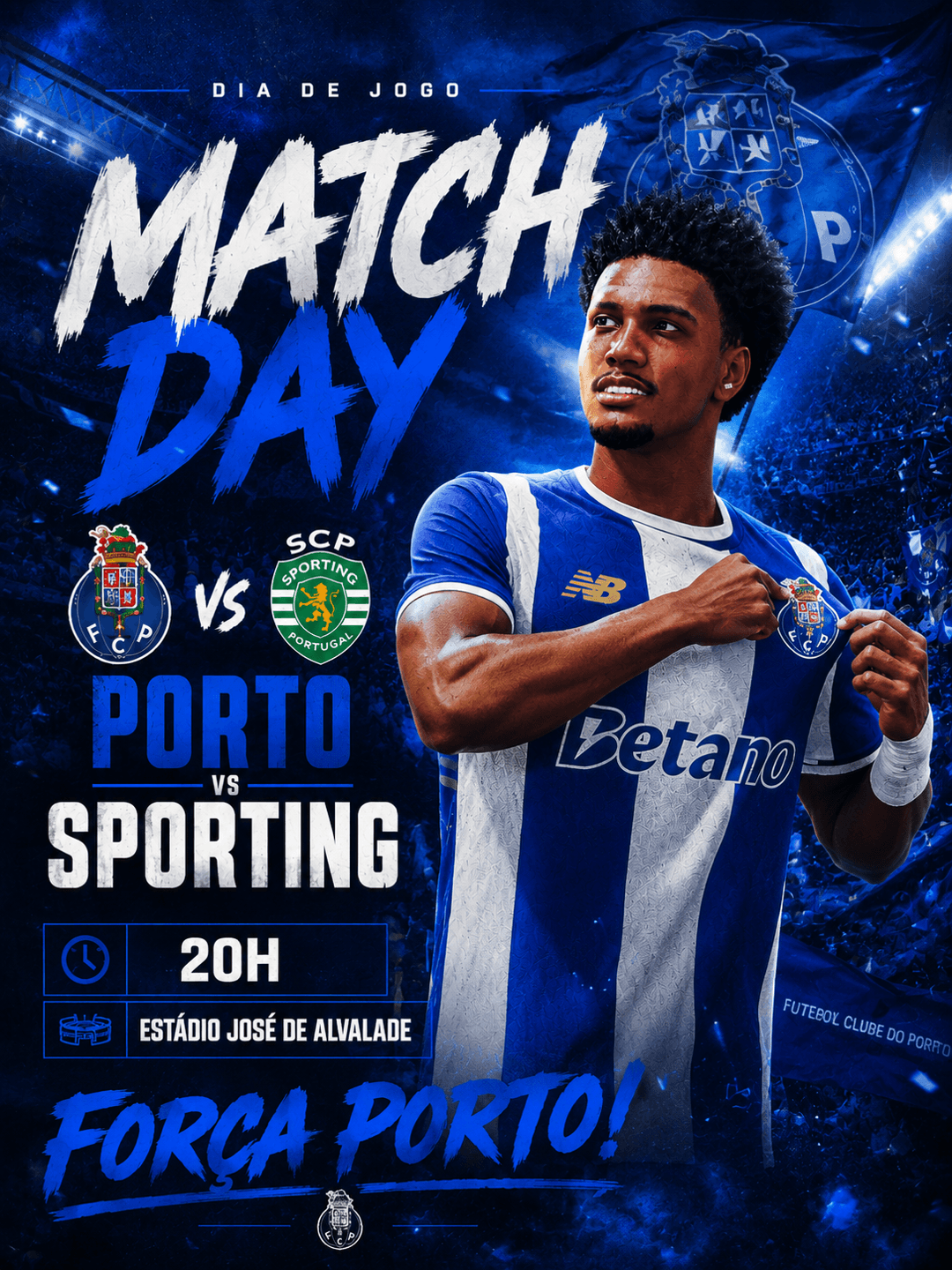 Hoje é dia de jogo contra os lagartos. É PARA GANHAR! FORÇA PORTO!!! 💙🤍