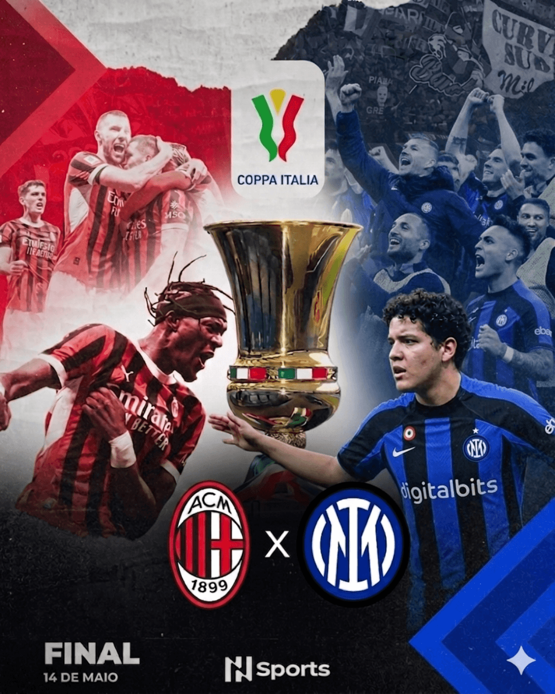 Final de Temporada na Itália! A Inter vai buscar La tripletta d'argento! - Final da Coppa Itália contra o Milan. - Final da UEFA Europa L…