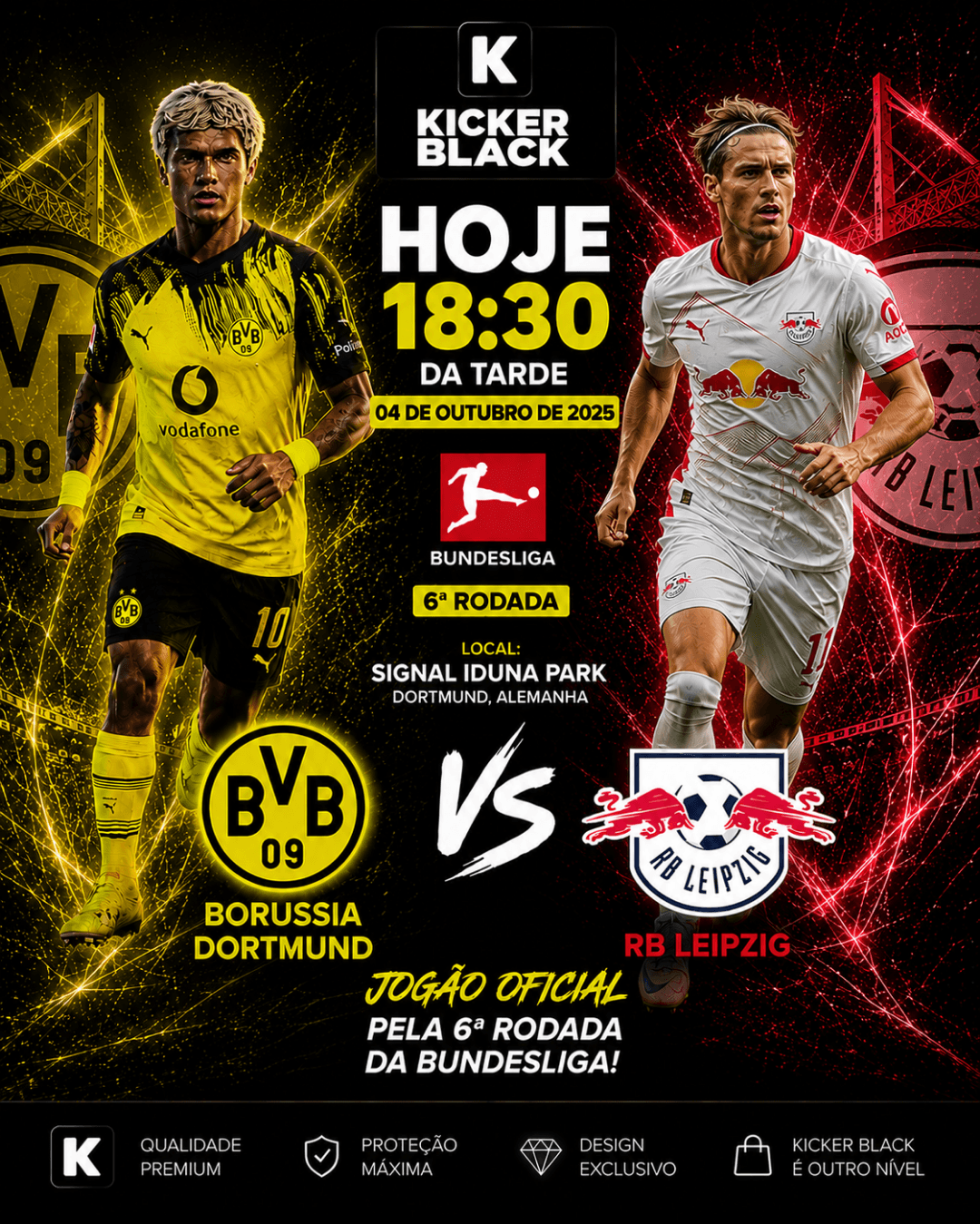 Hoje, tem muralha 🟡⚫❤️‍🔥!! Vamos Borussia Dortmund!! Borussia Dortmund X RB Leipzig