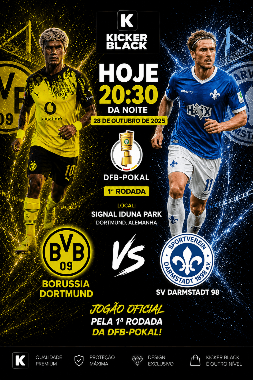Estreia dos dois times, no DFB-POKAL!! BVB X DARMSTADT