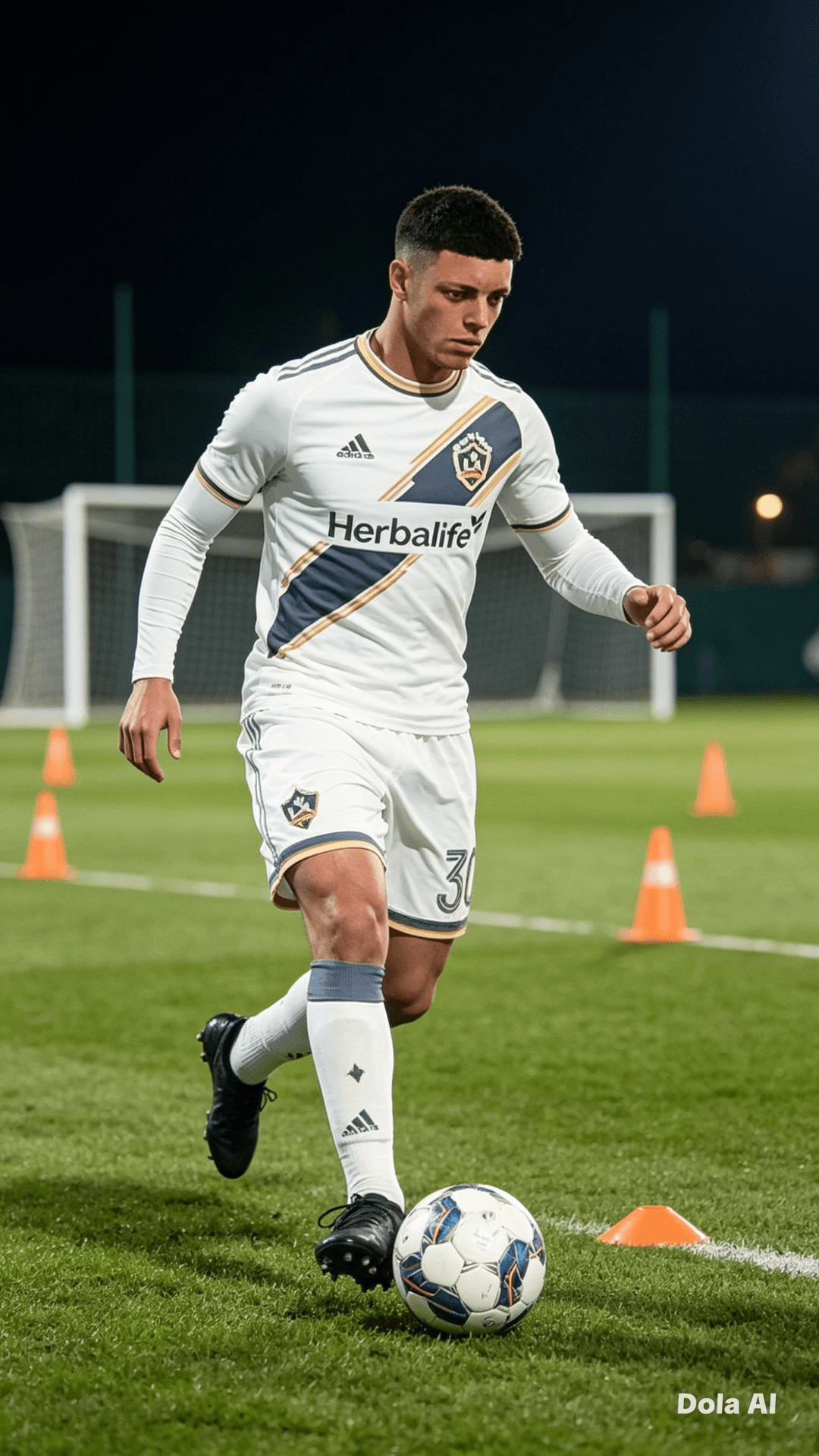 Treinando antes do jogo contra o San Lorenzo