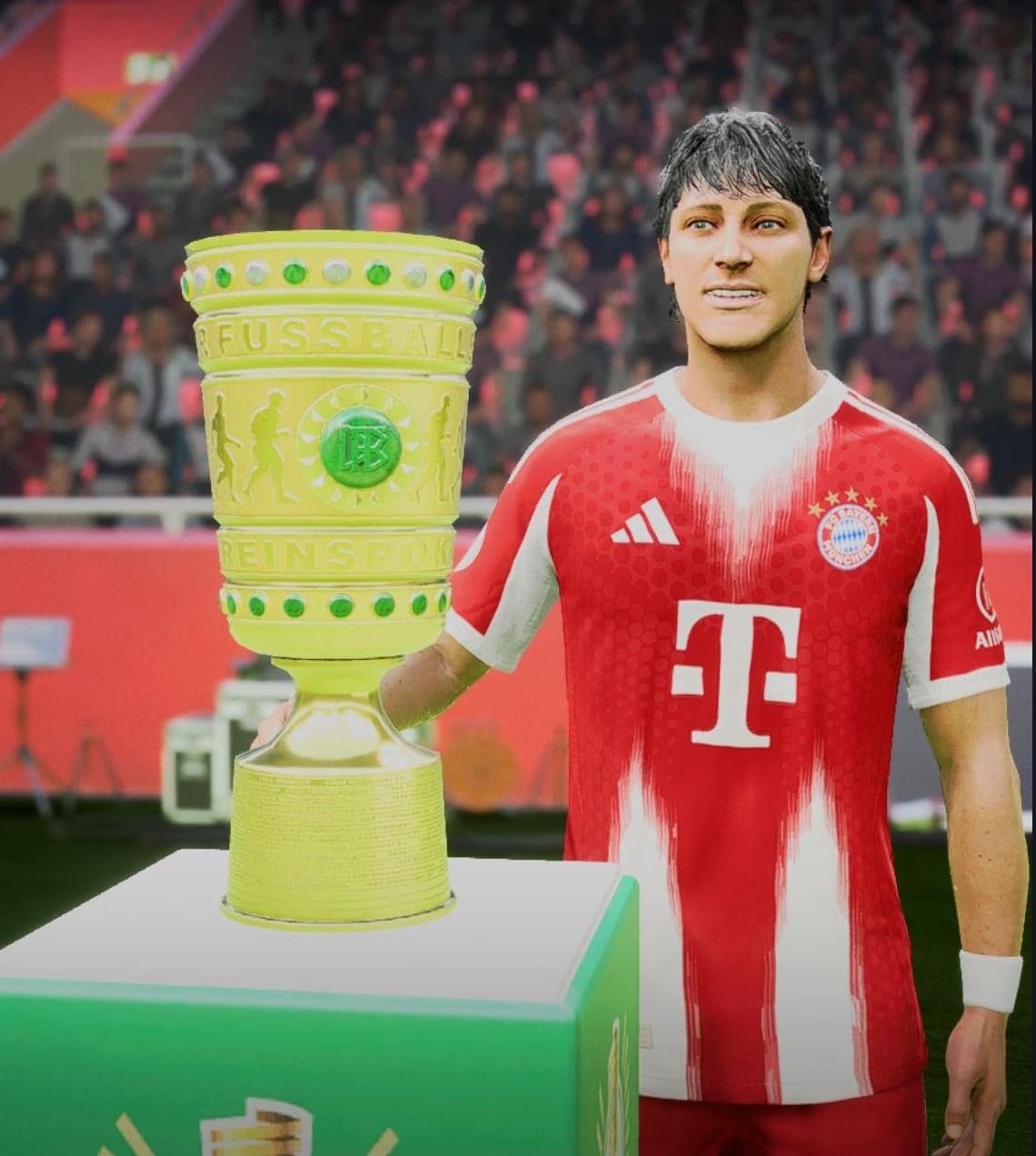É CAMPEÃOOO! Vencemos o Sttutgart por 4 a 0 na final, primeira partida da minha carreira e já tenho a honra de ser campeão com o Bayern! …