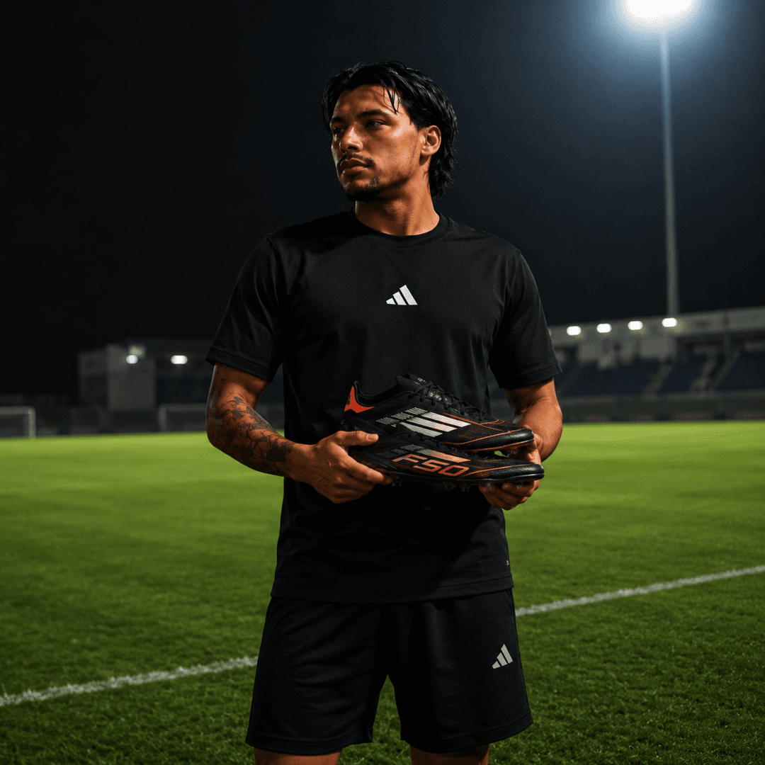 Com as novas chuteiras personalizadas só para mim obrigado {@}[adidas](69482c27e5278ec2b3047a0f) 🤙🏾⚡️