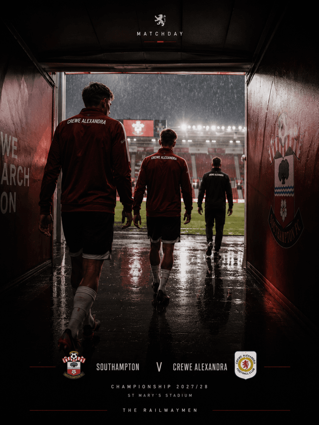 A caminhada começou! 🌧️👊 Estreia de gala na Sky Bet Championship contra o Southampton, fora de casa. Que o orgulho de ser Railwayman no…